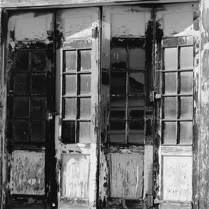 Abandoned door of building