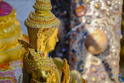 Close-up of statue of buddha