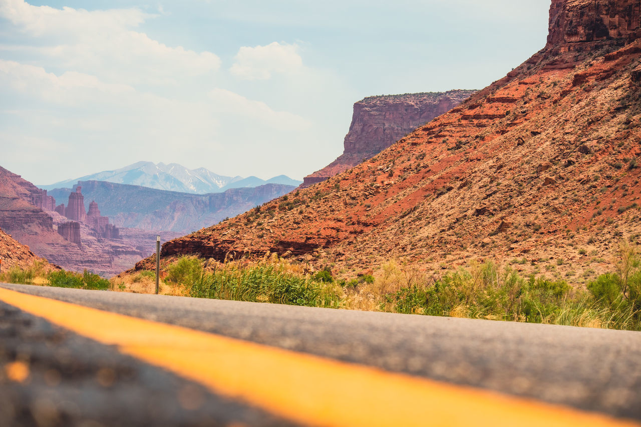 ROAD BY MOUNTAIN AGAINST SKY