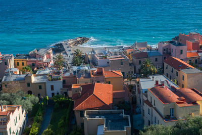 Colorful houses of varigotti in the province of savona.