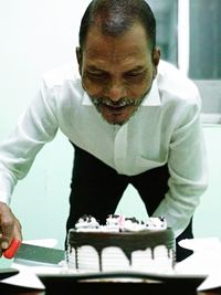 Man sitting on table