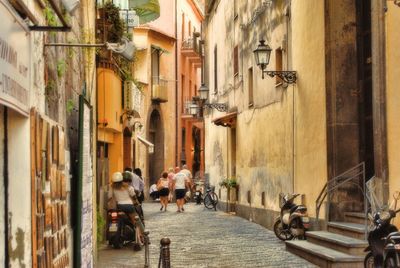 Man walking in alley