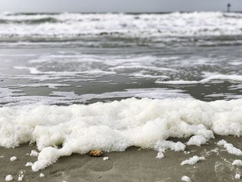 Close-up of waves in sea
