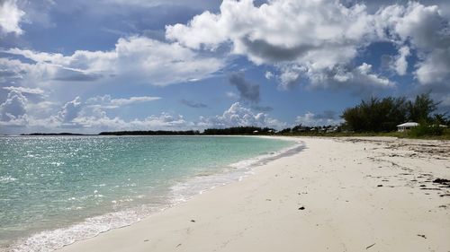 Panoramic view of beach against sky