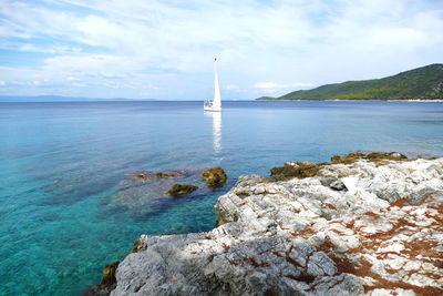 Scenic view of sea against sky