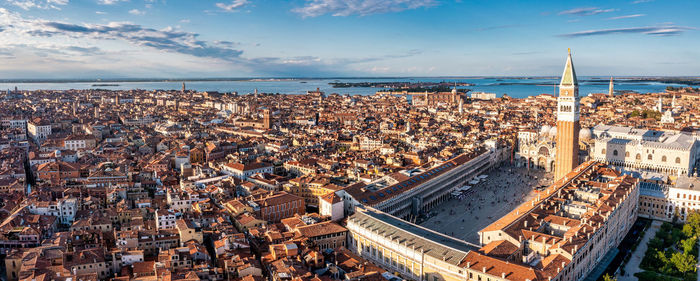 Aerial view of iconic san marco square