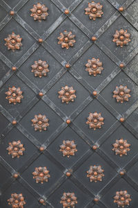 High angle view of bed