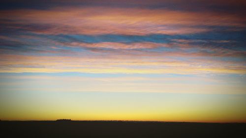 Scenic view of landscape at sunset