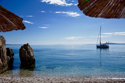 Scenic view of sea against sky