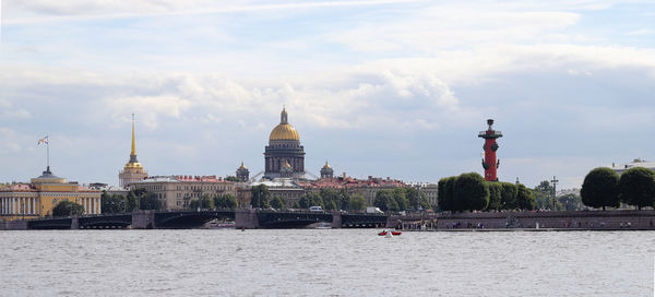 View of buildings against sky in city