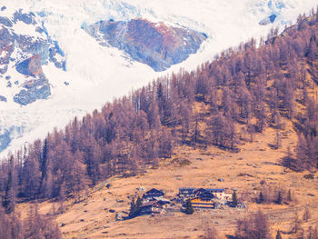 Scenic view of snowcapped mountains