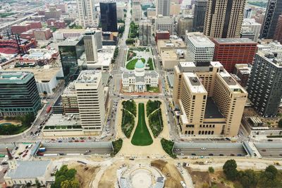 High angle view of cityscape