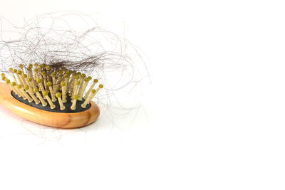 High angle view of ice cream over white background