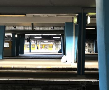 Train at railroad station platform