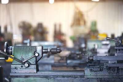 Blurred background cutting metal processing technology.