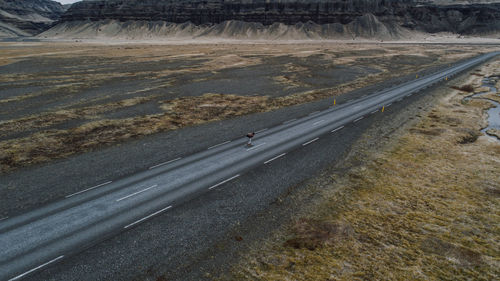 Aerial view of road 