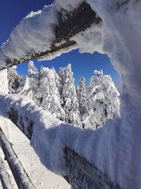 Snow covered mountains against sky