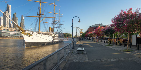 Boats in harbor