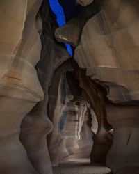 Low angle view of rocky mountains