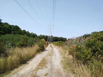 Scenic view of landscape against clear sky