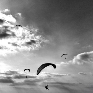 Low angle view of parachute