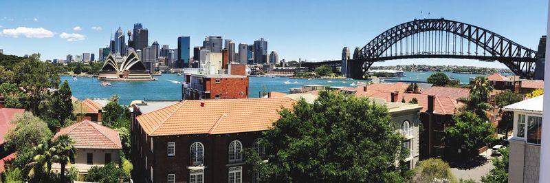 View of city against clear sky