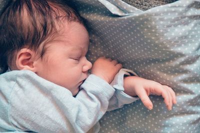 Close-up of baby sleeping