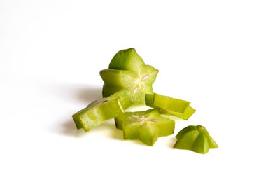 Close-up of vegetable over white background
