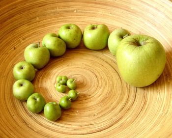 Close-up of apples on table