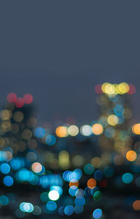 Defocused image of illuminated lights