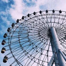 Low angle view of ferris wheel against sky