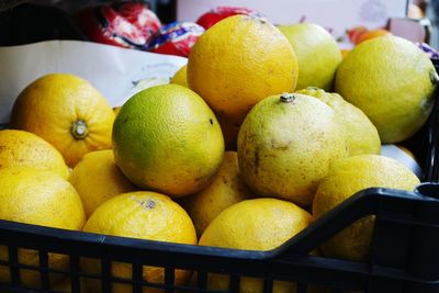 Close-up of fruits for sale at market stall