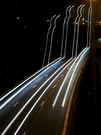 Light trails at night