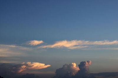 Low angle view of sky during sunset