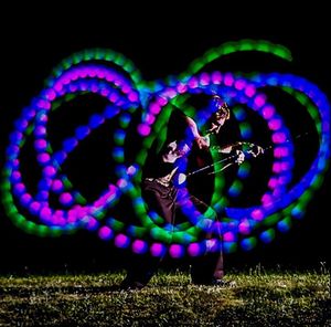 Light trails at night