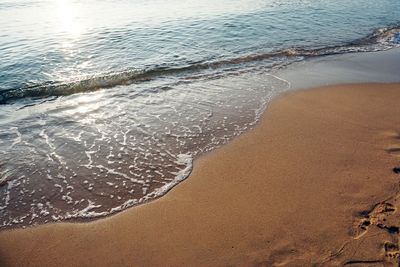 High angle view of beach