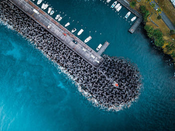 High angle view of swimming pool