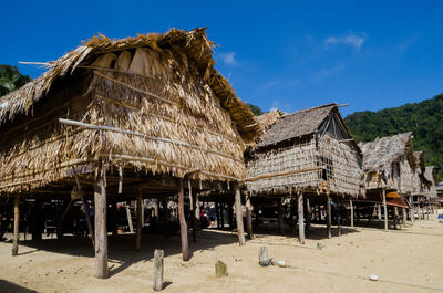 The moken sea gypsy village at koh surin on the mu ko surin national park, surin islands of thailand