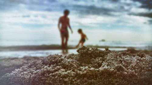 Children playing at beach