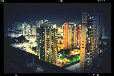 City skyline at night