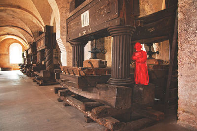 People working in historic building