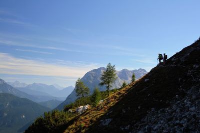 Panoramic view of mountains against sky