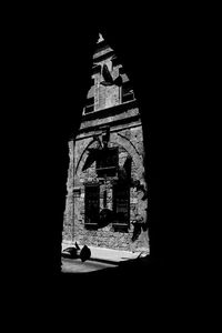 Low angle view of cross on building