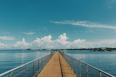 Pier over sea against sky