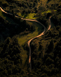 Aerial view of mountain road