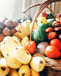 Close-up of fruits in basket