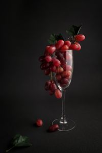 Close-up of red berries on table