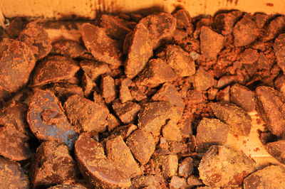 Full frame shot of dry leaves