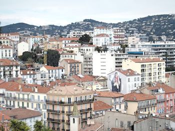 High angle shot of townscape