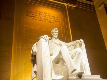 Low angle view of statue